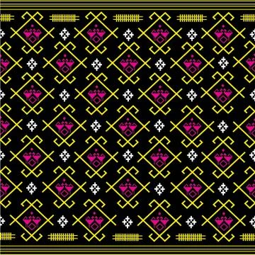Geometric Ethnic pattern design for background or wallpaper. Stock Illustration