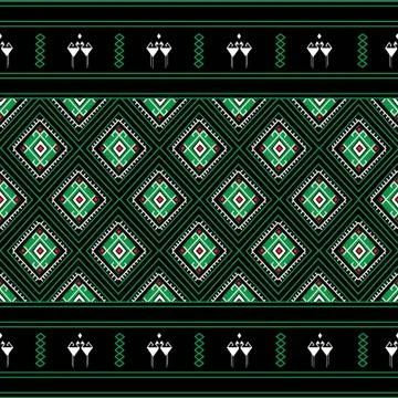 Geometric Ethnic pattern design for background or wallpaper. Stock Illustration