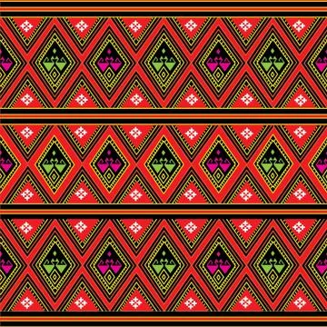 Geometric Ethnic pattern design for background or wallpaper. Stock Illustration