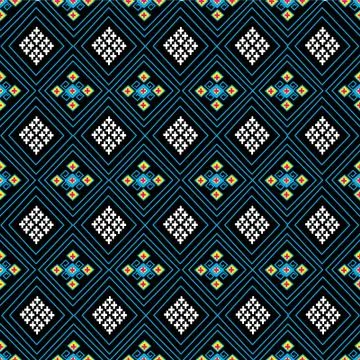 Geometric Ethnic pattern design for background or wallpaper. Stock Illustration
