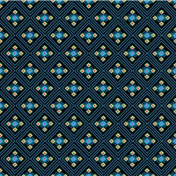 Geometric Ethnic pattern design for background or wallpaper. Stock Illustration