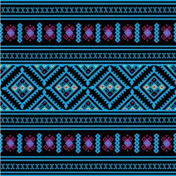 Geometric Ethnic pattern design for background or wallpaper. Stock Illustration