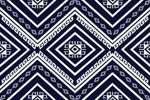 Geometric Ethnic pattern design for background or wallpaper. Stock Illustration