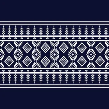 Geometric Ethnic pattern design for background or wallpaper. Stock Illustration