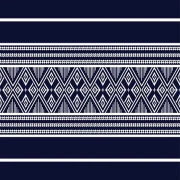 Geometric Ethnic pattern design for background or wallpaper. Stock Illustration