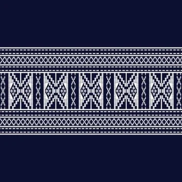 Geometric Ethnic pattern design for background or wallpaper. Stock Illustration