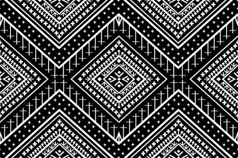 Geometric Ethnic pattern design for background or wallpaper. Stock Illustration
