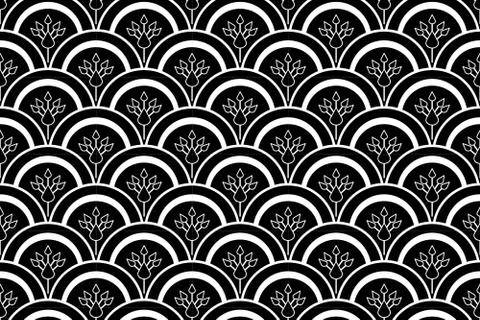 Geometric Ethnic pattern design for background or wallpaper. Stock Illustration