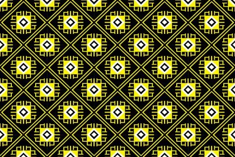 Geometric Ethnic pattern design for background or wallpaper. Stock Illustration