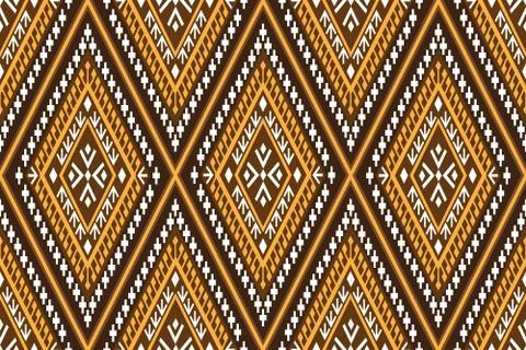 Geometric Ethnic pattern design for background or wallpaper. Stock Illustration