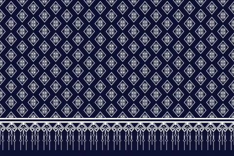Geometric Ethnic pattern design for background or wallpaper. Stock Illustration