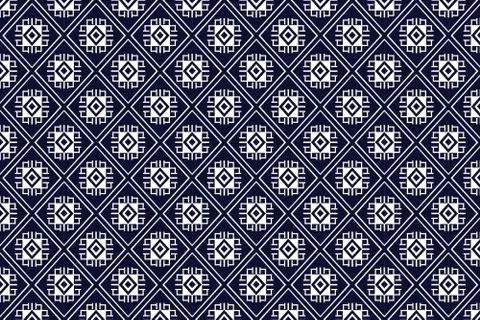 Geometric Ethnic pattern design for background or wallpaper. Stock Illustration