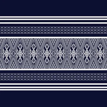 Geometric Ethnic pattern design for background or wallpaper. Stock Illustration