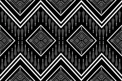 Geometric Ethnic pattern design for background or wallpaper. Stock Illustration