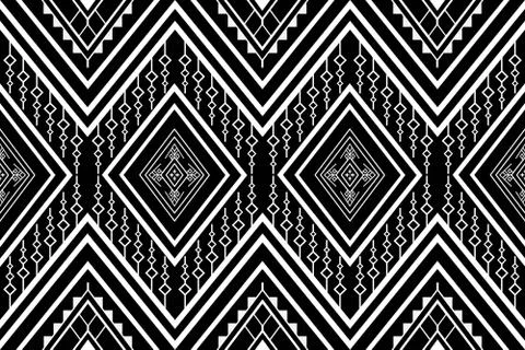 Geometric Ethnic pattern design for background or wallpaper. Stock Illustration