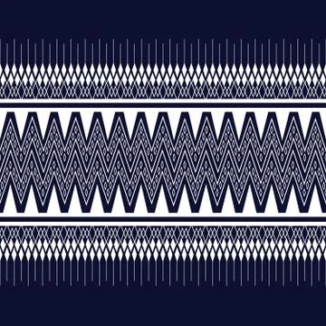 Geometric Ethnic pattern design for background or wallpaper. Stock Illustration