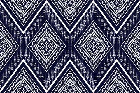 Geometric Ethnic pattern design for background or wallpaper. Stock Illustration