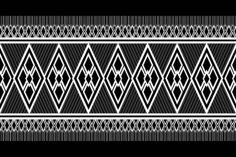 Geometric Ethnic pattern design for background or wallpaper. Stock Illustration