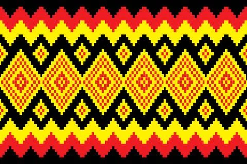 Geometric Ethnic pattern design for background or wallpaper. Stock Illustration