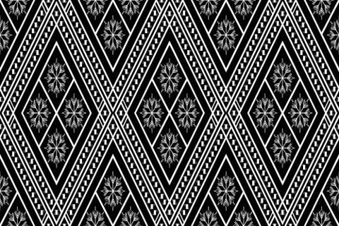 Geometric Ethnic pattern design for background or wallpaper. Stock Illustration