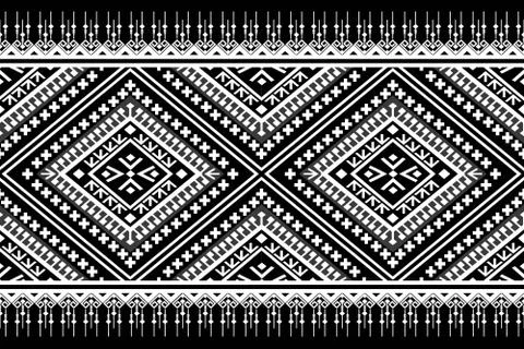 Geometric Ethnic pattern design for background or wallpaper. Stock Illustration