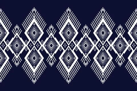Geometric Ethnic pattern design for background or wallpaper. Stock Illustration