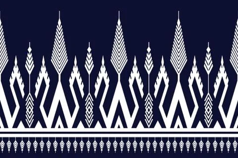 Geometric Ethnic pattern design for background or wallpaper. Stock Illustration