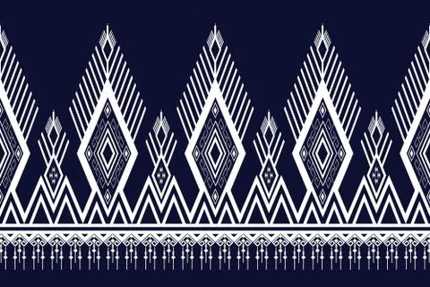 Geometric Ethnic pattern design for background or wallpaper. Stock Illustration