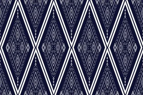 Geometric Ethnic pattern design for background or wallpaper. Stock Illustration