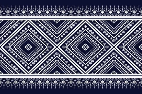 Geometric Ethnic pattern design for background or wallpaper. Stock Illustration
