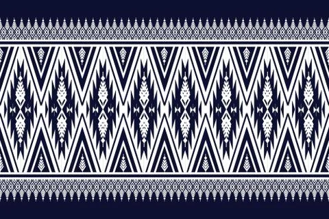 Geometric Ethnic pattern design for background or wallpaper. Stock Illustration