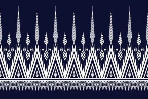 Geometric Ethnic pattern design for background or wallpaper. Stock Illustration