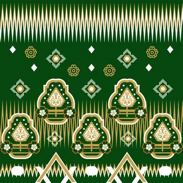 Geometric ethnic pattern embroidery design Illustrazione stock