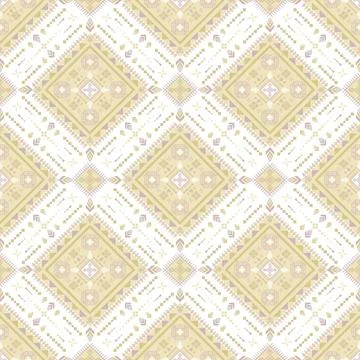 Geometric ethnic pattern in Native American tribal style fabric Stock Illustration