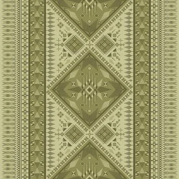 Geometric ethnic pattern in Native American tribal style fabric Stock Illustration
