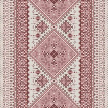 Geometric ethnic pattern in Native American tribal style fabric Stock Illustration