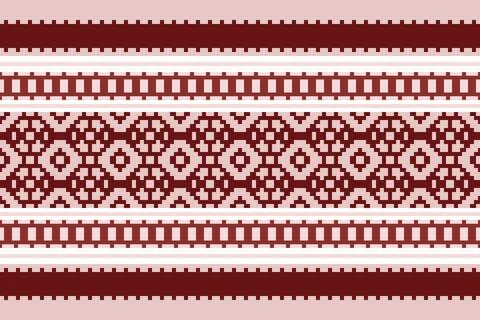 Geometric ethnic pattern seamless design for background ,Tribal geometric Stock Illustration
