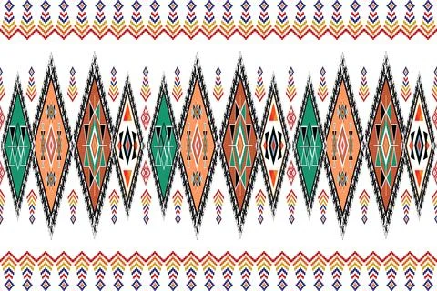 Geometric ethnic pattern seamless design for background ,Tribal geometric 스톡 일러스트