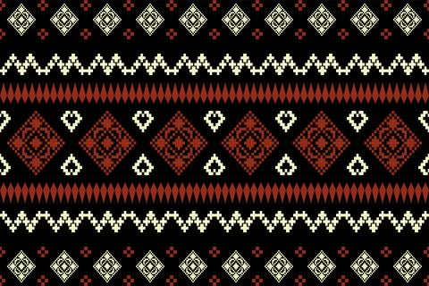 Geometric ethnic pattern seamless design for background ,Tribal geometric 스톡 일러스트