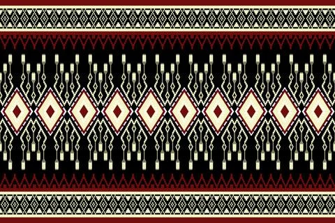 Geometric ethnic pattern seamless design for background ,Tribal geometric Stock Illustration