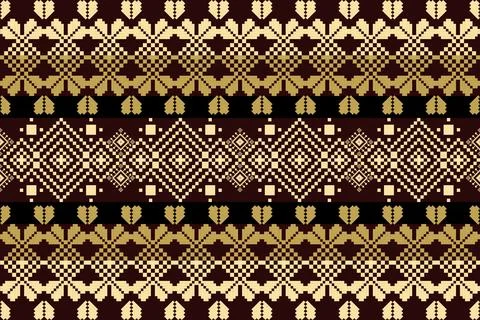 Geometric ethnic pattern seamless design for background ,Tribal geometric Stock Illustration