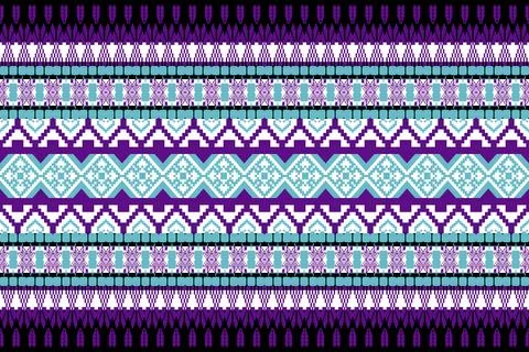 Geometric ethnic pattern seamless design for background ,Tribal geometric Stock Illustration