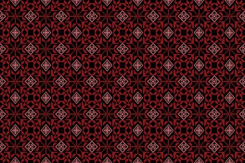 Geometric ethnic pattern seamless design for background ,Tribal geometric Stock Illustration