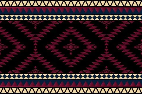 Geometric ethnic pattern seamless design for background ,Tribal geometri 스톡 일러스트