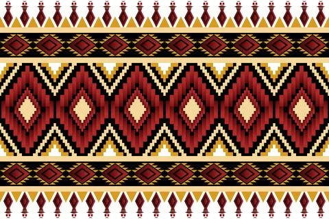 Geometric ethnic pattern seamless design for background ,Tribal geometric 스톡 일러스트