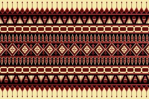 Geometric ethnic pattern seamless design for background ,Tribal geometric Stock Illustration