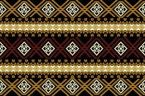 Geometric ethnic pattern seamless design for background ,Tribal geometric イラスト素材