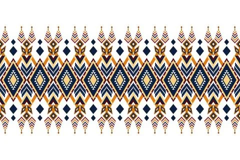 Geometric ethnic pattern seamless design for background ,Tribal geometric 스톡 일러스트