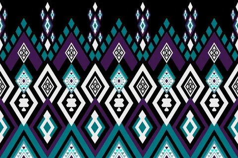 Geometric ethnic pattern seamless design for background ,Tribal geometric イラスト素材
