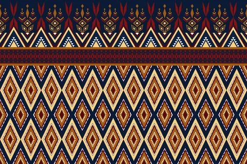 Geometric ethnic pattern seamless design for background ,Tribal geometric 스톡 일러스트